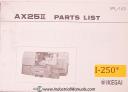 Ikegai-Ikegai AX25II, CNC Lathe Parts IPL-143 Manual-AX25II-01